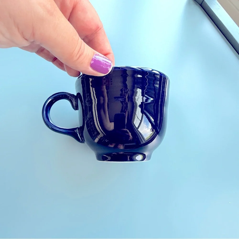 Vintage Fiestaware Small Coffee Cup, Cobalt Blue Color, EUC